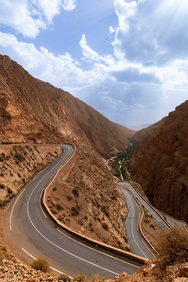 Strada zona Gole del Dades