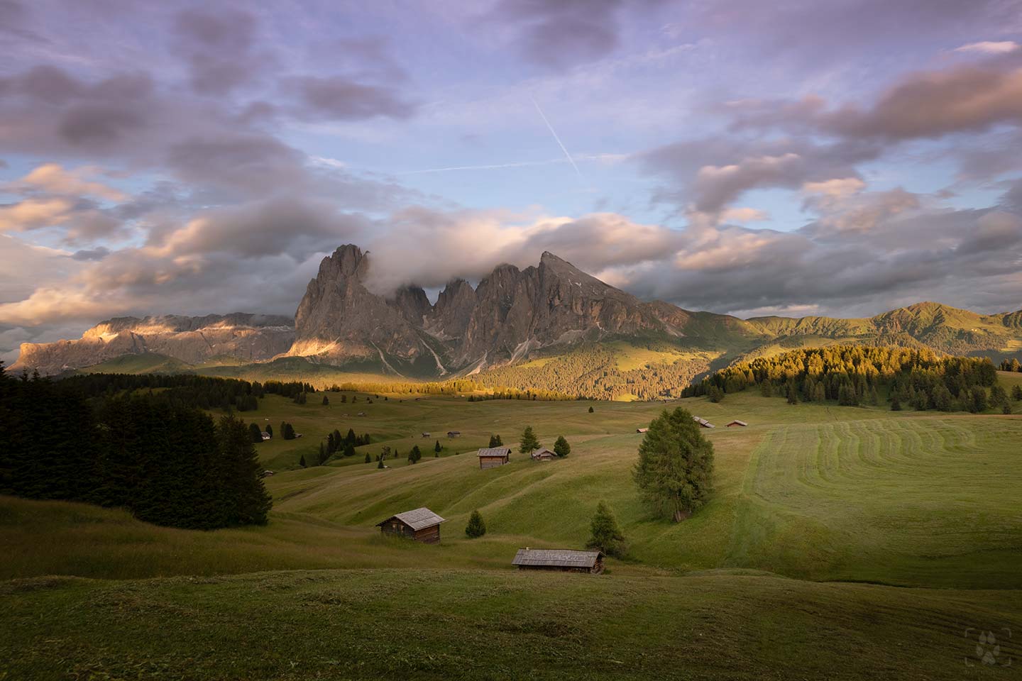 Alpe di Siusi al tramonto