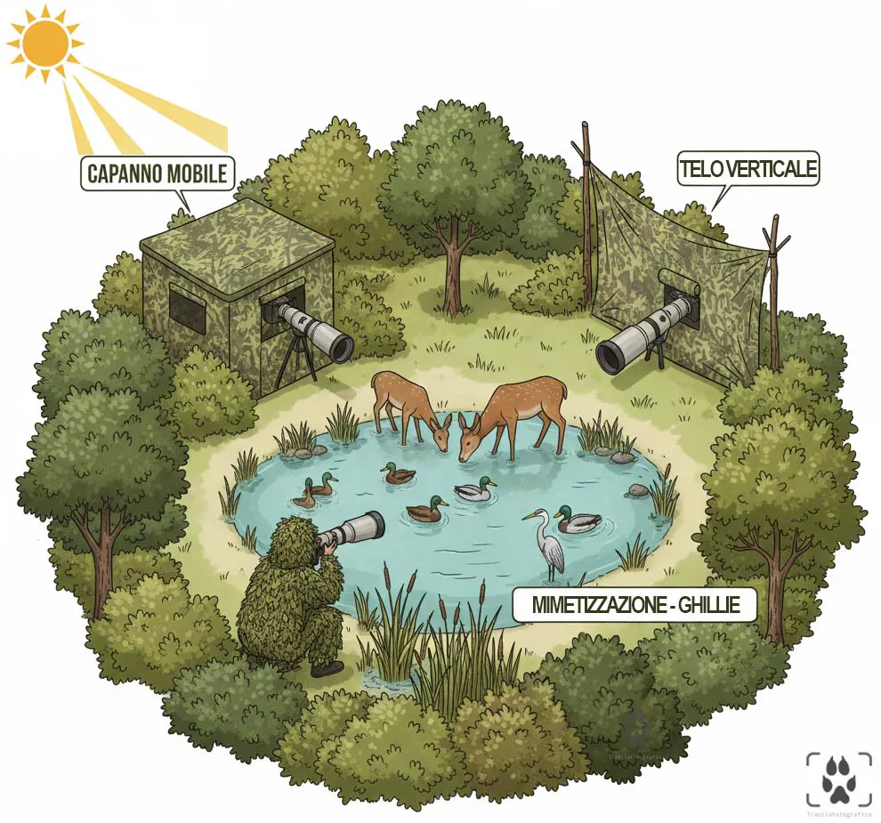 fotografare la fauna selvatica tecnica appostamento