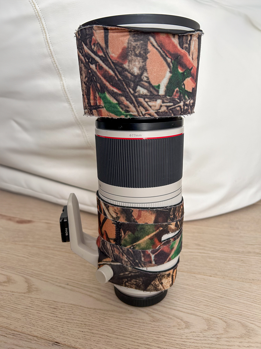copertura in neoprene per obiettivo canon 100-500